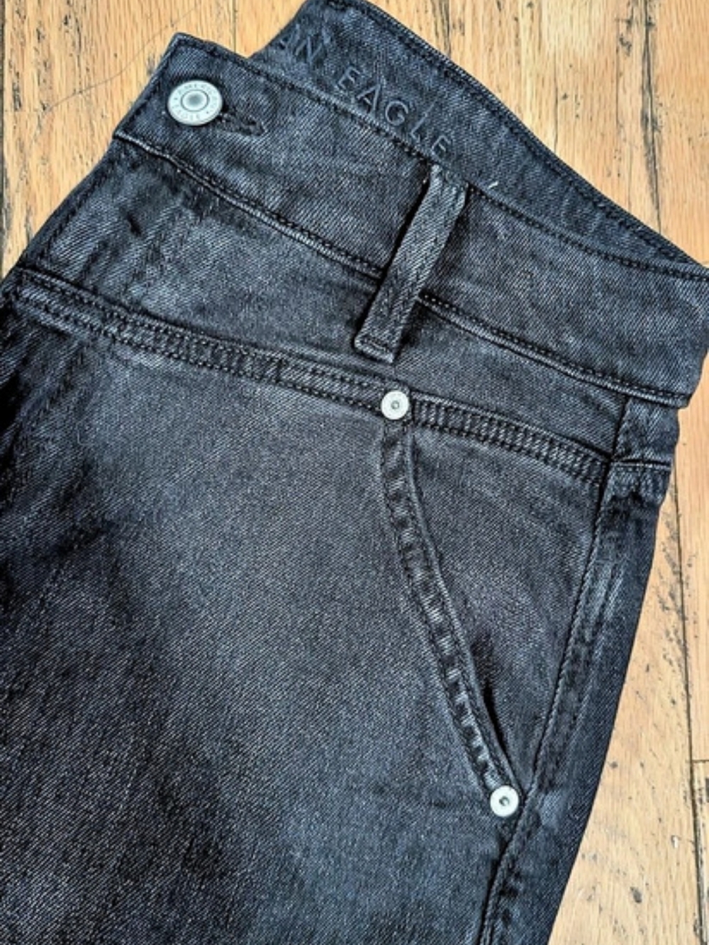 American Eagle Ladies Size 4 Super High Rise Baggy High Rise *F25 - Picture 9 of 10